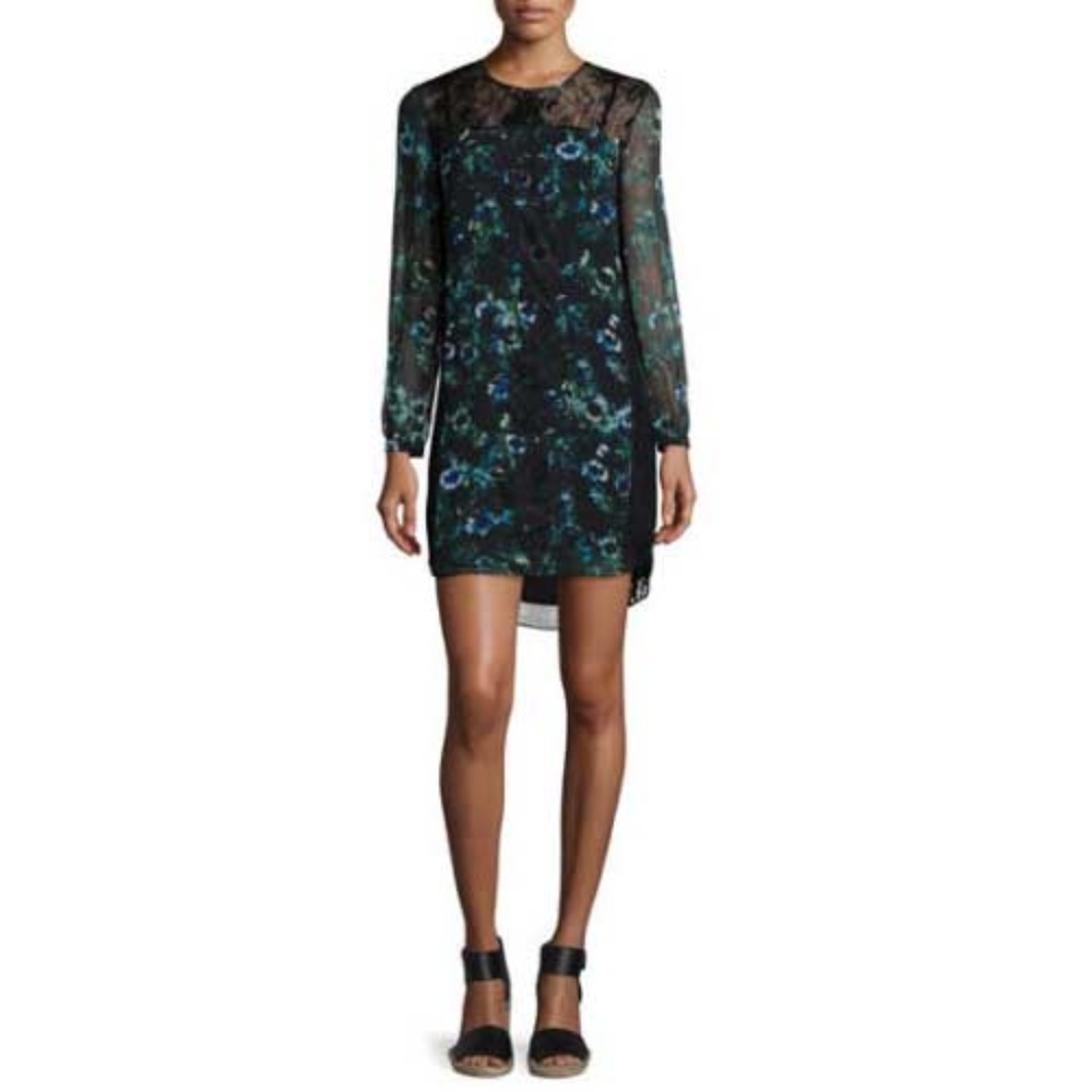 Haute Hippie Tangled Up Silk Lace Sheer Dress Sz S - Picture 1 of 7